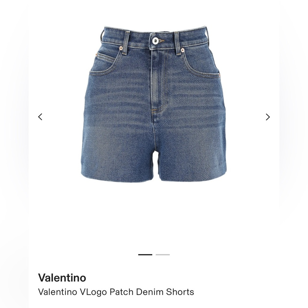 Valentino VLogo Patch Denim Shorts